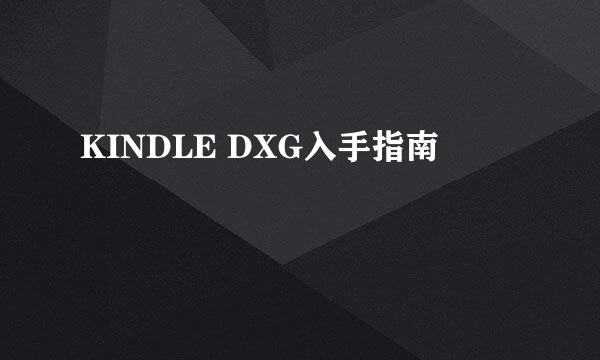 KINDLE DXG入手指南