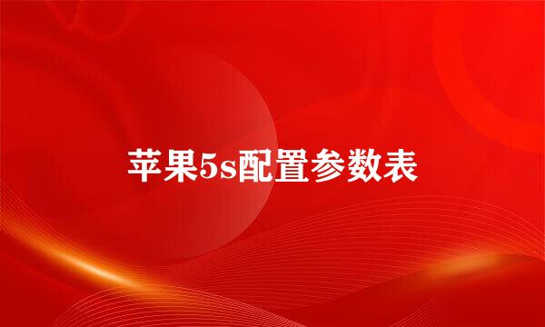 苹果5s配置参数表