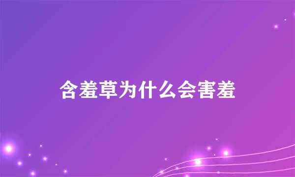 含羞草为什么会害羞