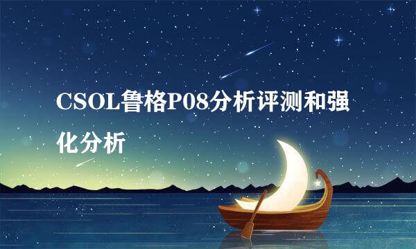 CSOL鲁格P08分析评测和强化分析