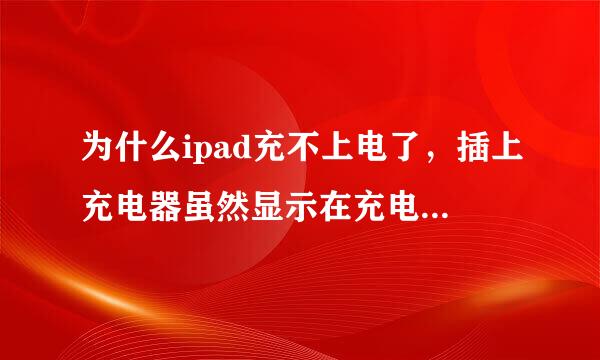 为什么ipad充不上电了，插上充电器虽然显示在充电，但是一直充不进去