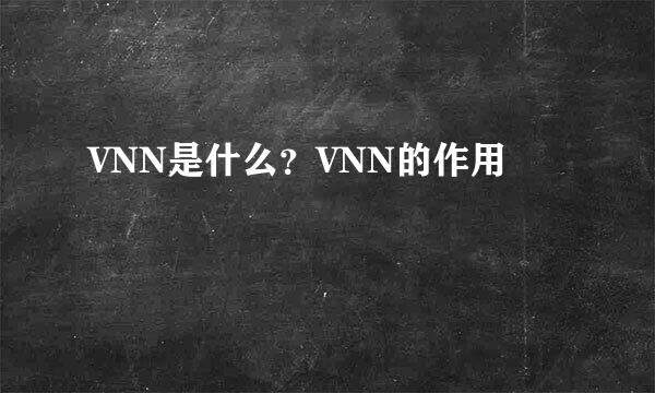 VNN是什么？VNN的作用