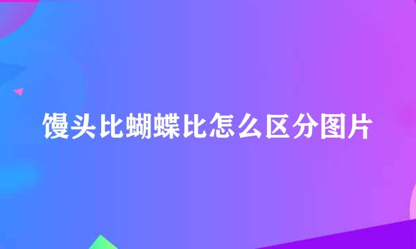 馒头比蝴蝶比怎么区分图片