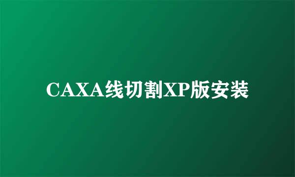 CAXA线切割XP版安装