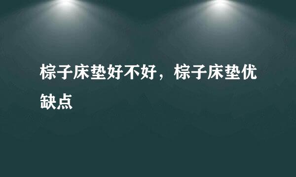 棕子床垫好不好，棕子床垫优缺点