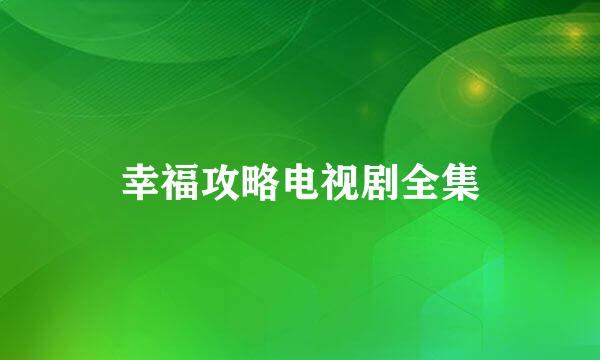 幸福攻略电视剧全集