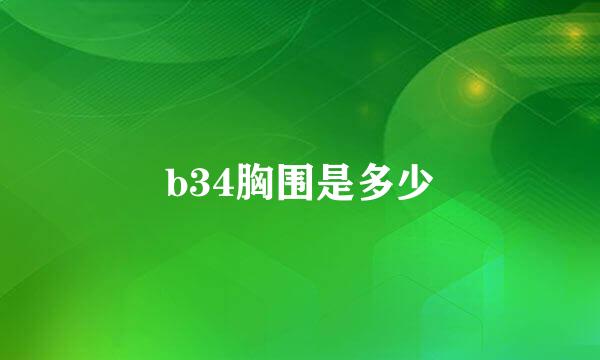 b34胸围是多少