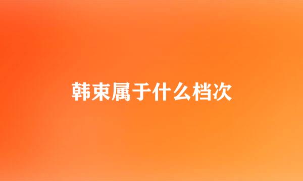 韩束属于什么档次