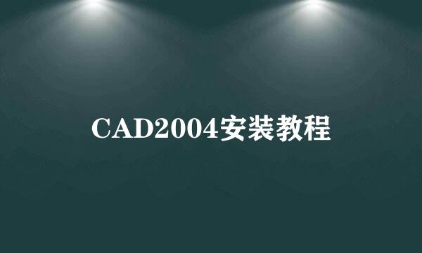 CAD2004安装教程