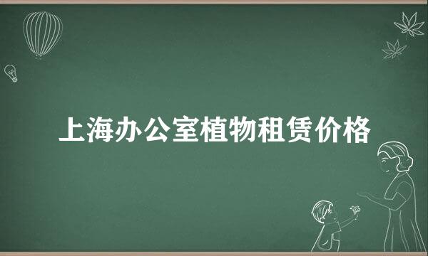 上海办公室植物租赁价格