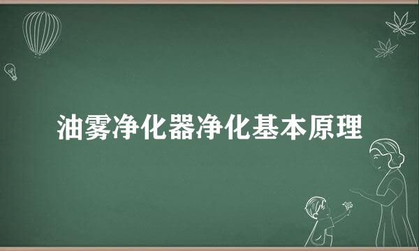 油雾净化器净化基本原理