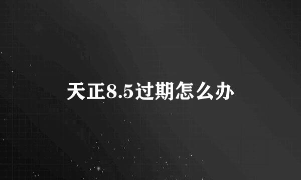 天正8.5过期怎么办