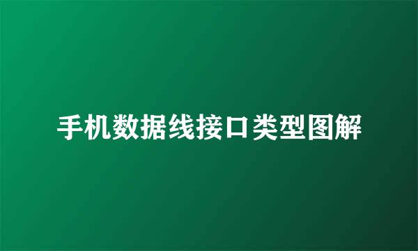 手机数据线接口类型图解