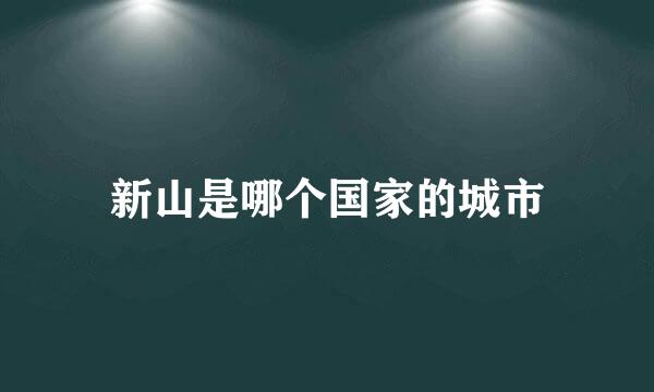 新山是哪个国家的城市