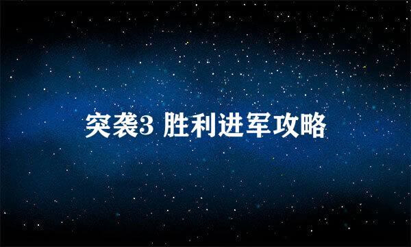 突袭3 胜利进军攻略