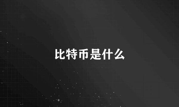 比特币是什么