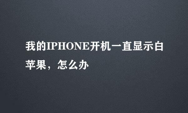 我的IPHONE开机一直显示白苹果，怎么办