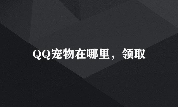 QQ宠物在哪里，领取