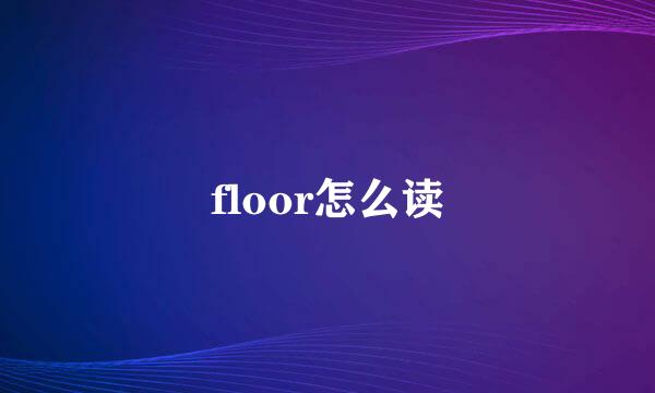 floor怎么读