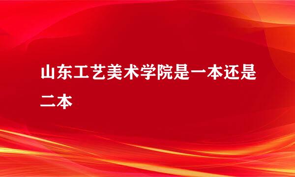 山东工艺美术学院是一本还是二本