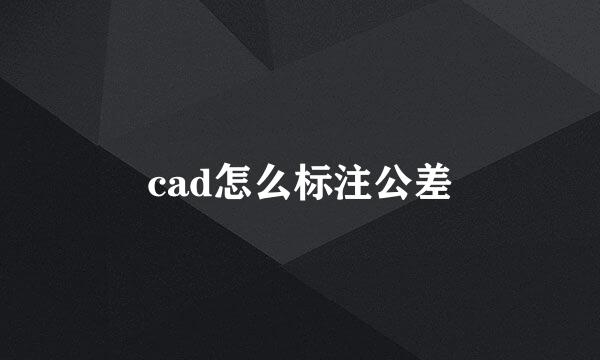 cad怎么标注公差