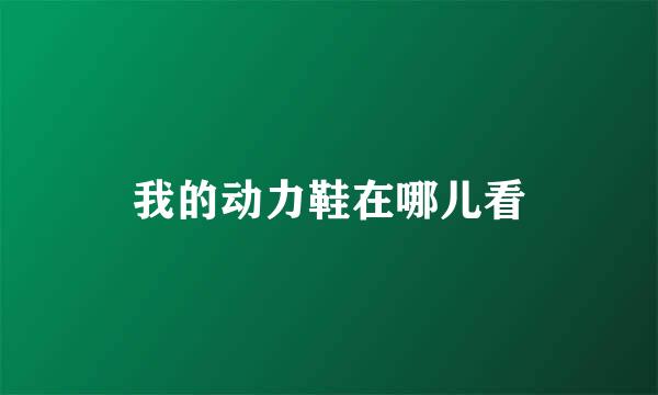 我的动力鞋在哪儿看