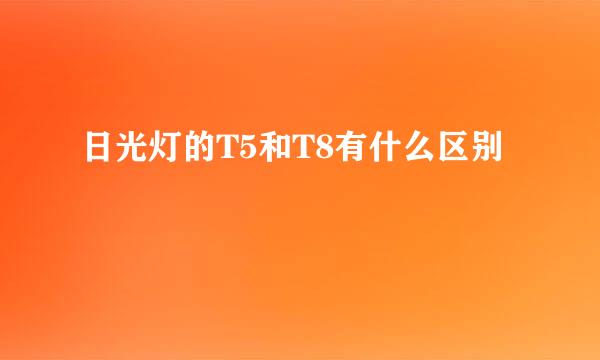 日光灯的T5和T8有什么区别