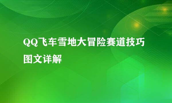 QQ飞车雪地大冒险赛道技巧图文详解