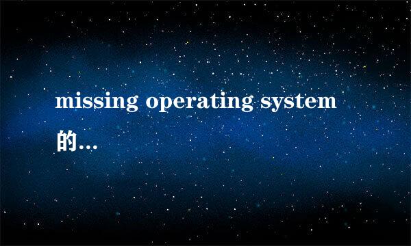 missing operating system的解决办法