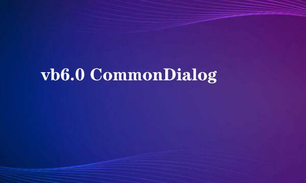 vb6.0 CommonDialog