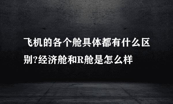 飞机的各个舱具体都有什么区别?经济舱和R舱是怎么样