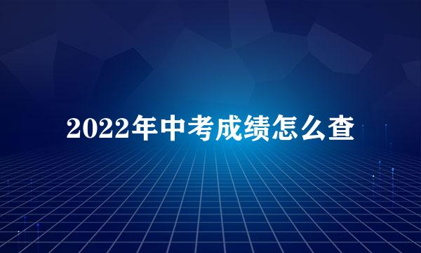 2022年中考成绩怎么查