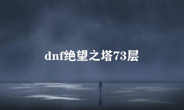 dnf绝望之塔73层