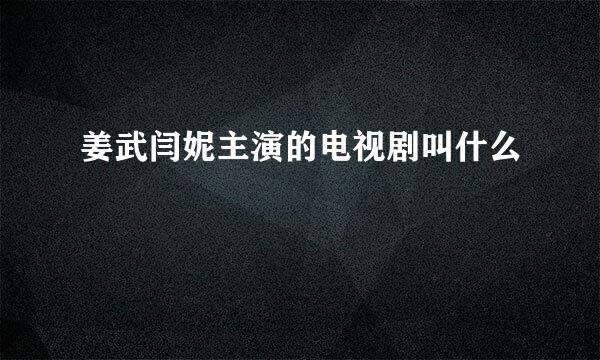 姜武闫妮主演的电视剧叫什么