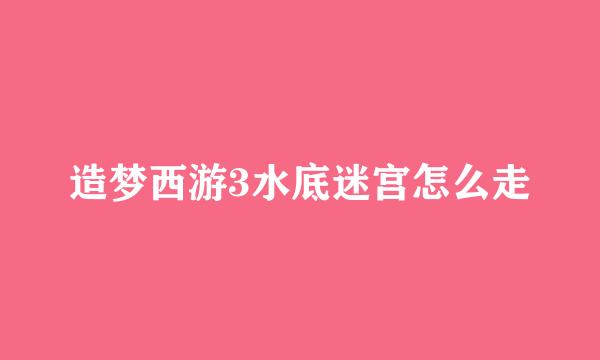 造梦西游3水底迷宫怎么走