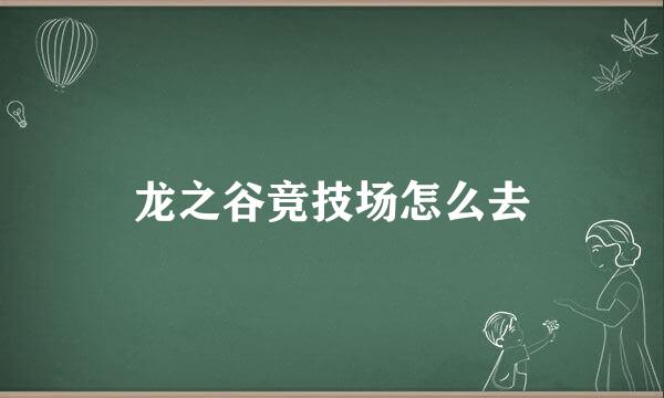 龙之谷竞技场怎么去