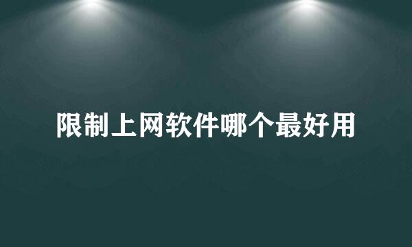 限制上网软件哪个最好用