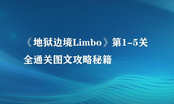 《地狱边境Limbo》第1-5关全通关图文攻略秘籍