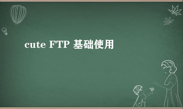 cute FTP 基础使用