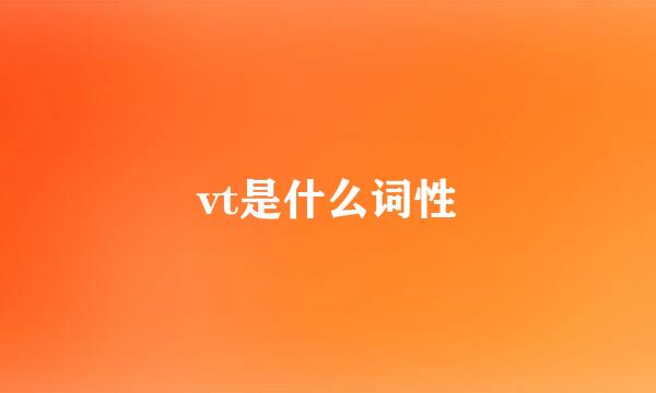 vt是什么词性