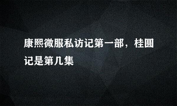 康熙微服私访记第一部，桂圆记是第几集