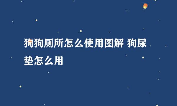 狗狗厕所怎么使用图解 狗尿垫怎么用