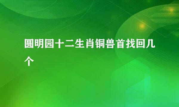 圆明园十二生肖铜兽首找回几个