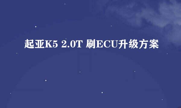 起亚K5 2.0T 刷ECU升级方案