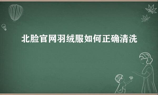 北脸官网羽绒服如何正确清洗