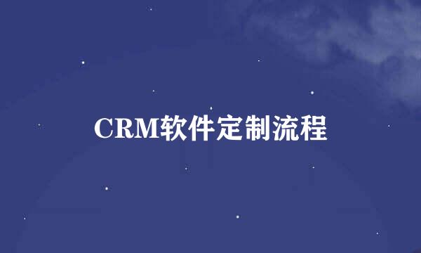 CRM软件定制流程