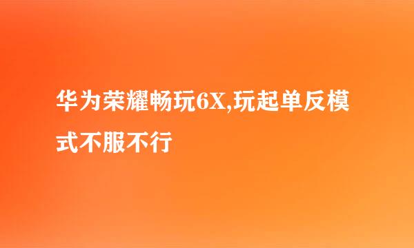 华为荣耀畅玩6X,玩起单反模式不服不行