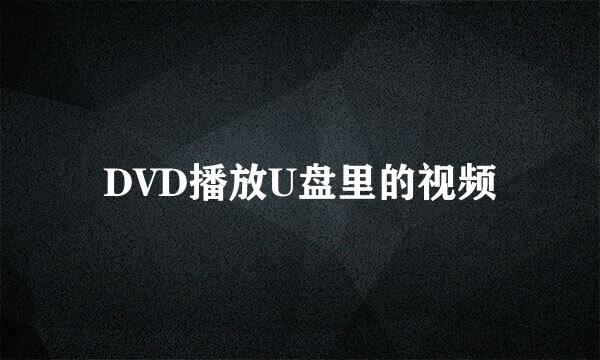 DVD播放U盘里的视频