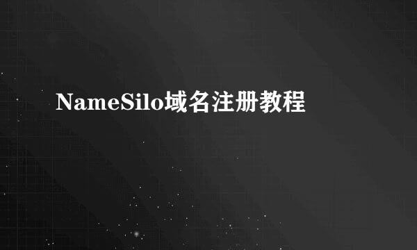 NameSilo域名注册教程