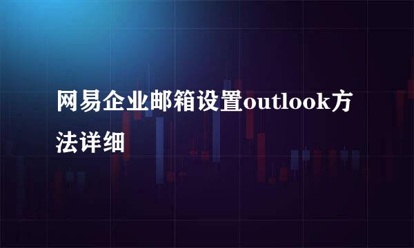 网易企业邮箱设置outlook方法详细